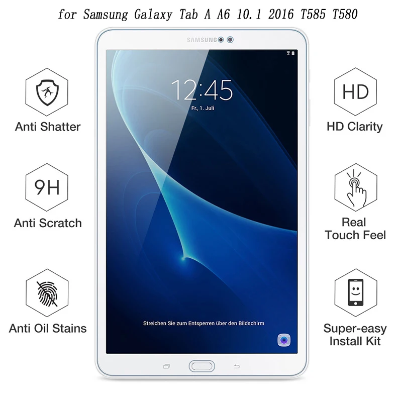 9H Premium Tempered Glass For SM-T580 Screen Protector for Samsung Galaxy Tab A A6 10.1" 2016 T585 Protective Glass Film Cover