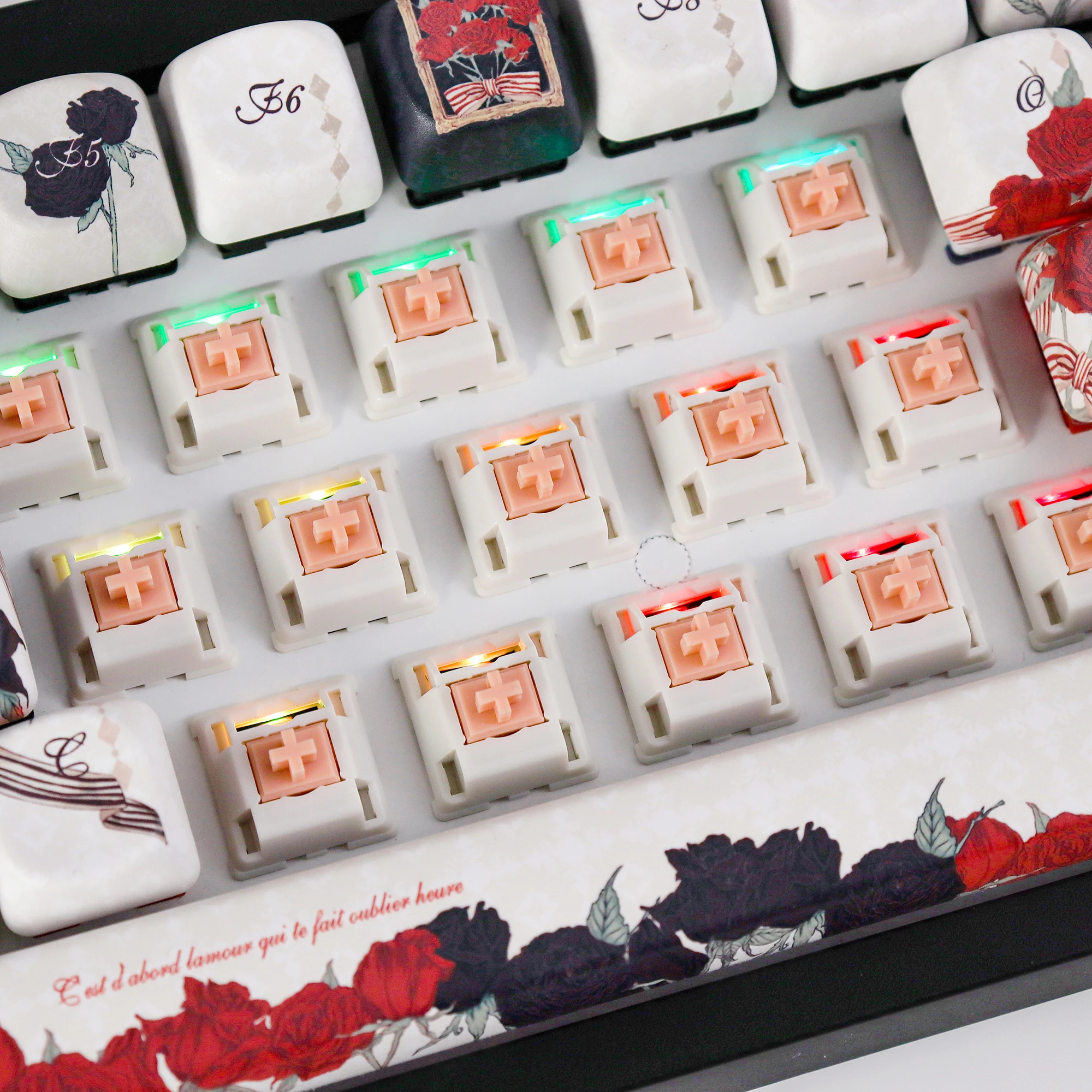 Holy Panda Tactile Switch 55g 62g 67g POM Creamy Switches Mechanical Keyboard Gaming Custom DIY 5-Pins Cherry MX Switch Hot-Swap