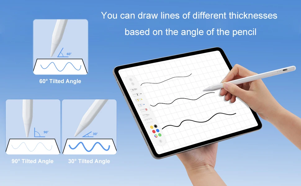 Stylus Pen for IPad 6-11th Gen Pro M4 11/12.9/13 Inch IPad Air M3 M2 IPad Mini A17 Pro Alternative for Apple Pencil 1st 2nd Gen