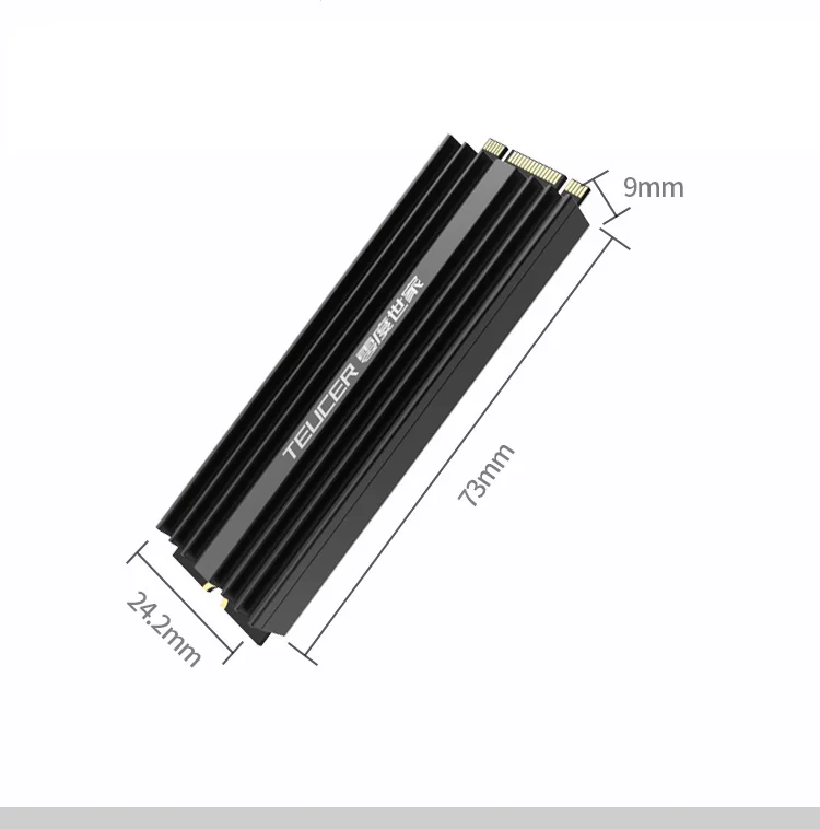 TEUCER M2 SSD Heatsink NVME 2280 Solid State Disk Drive Radiator Cooler Cooling Pad for Desktop PC M.2 NVME PS5 Heatsink