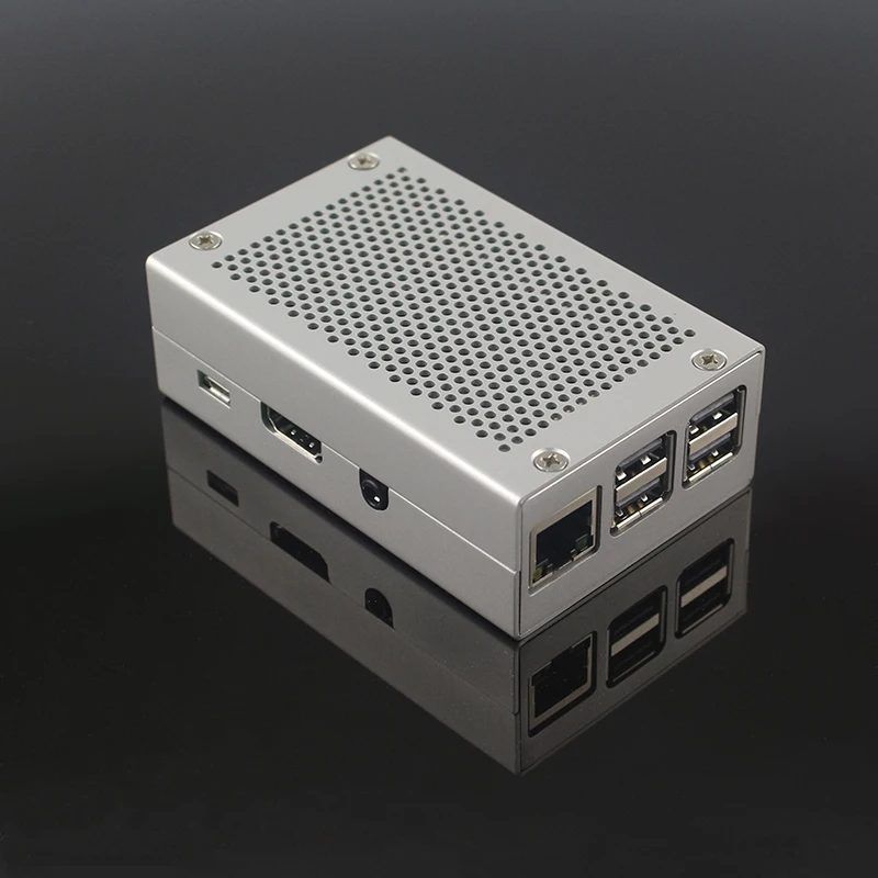 Raspberry Pi 3B+ 3B Aluminum Case Active Passive Cooling Metal Armored Shell Case for RPI 3B 3B+
