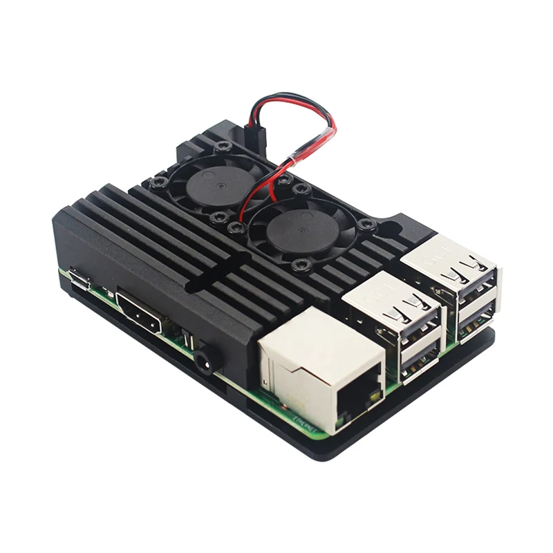Raspberry Pi 3B+ 3B Aluminum Case Active Passive Cooling Metal Armored Shell Case for RPI 3B 3B+