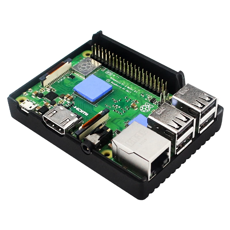 Raspberry Pi 3B+ 3B Aluminum Case Active Passive Cooling Metal Armored Shell Case for RPI 3B 3B+