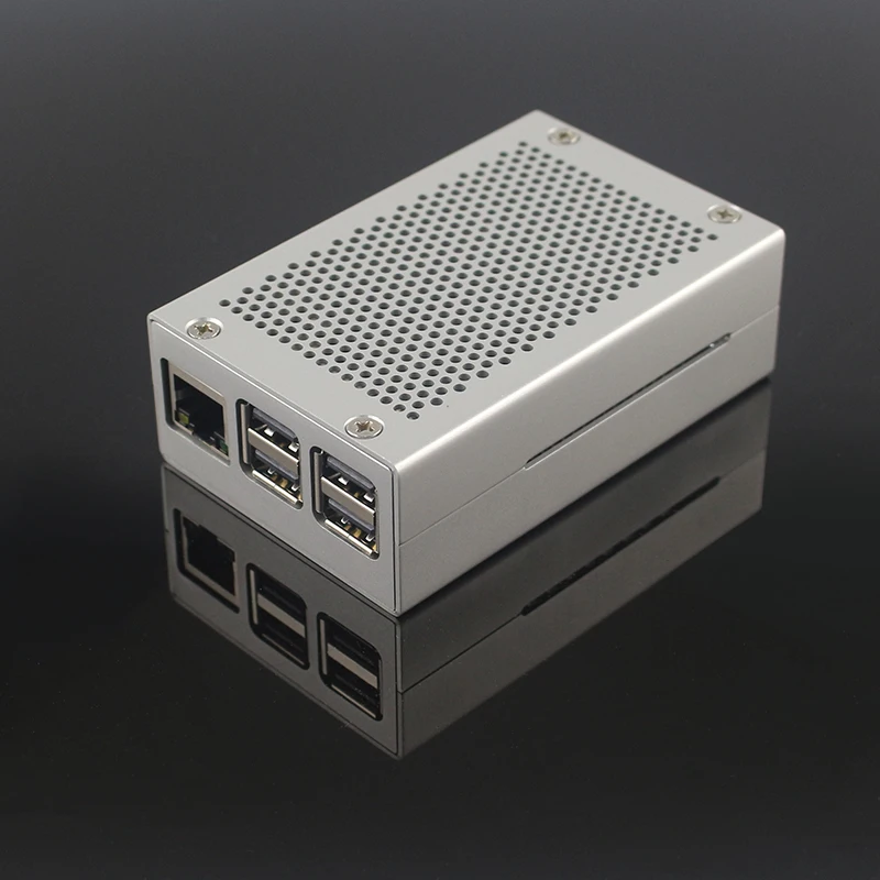 Raspberry Pi 3B+ 3B Aluminum Case Active Passive Cooling Metal Armored Shell Case for RPI 3B 3B+