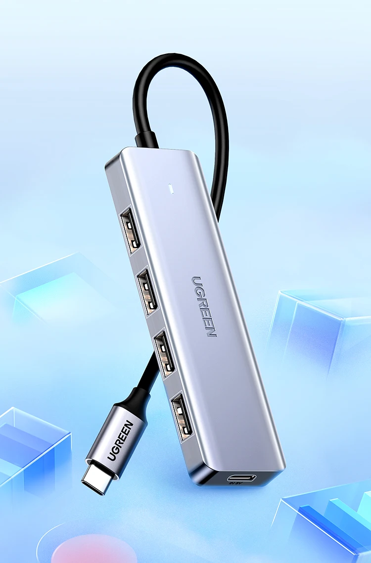 UGREEN USB C HUB 4 Ports Type C to USB 3.0 Hub Splitter Adapter for Laptop MacBook Mac Mini iPad Pro Samsung S25 iPhone 17