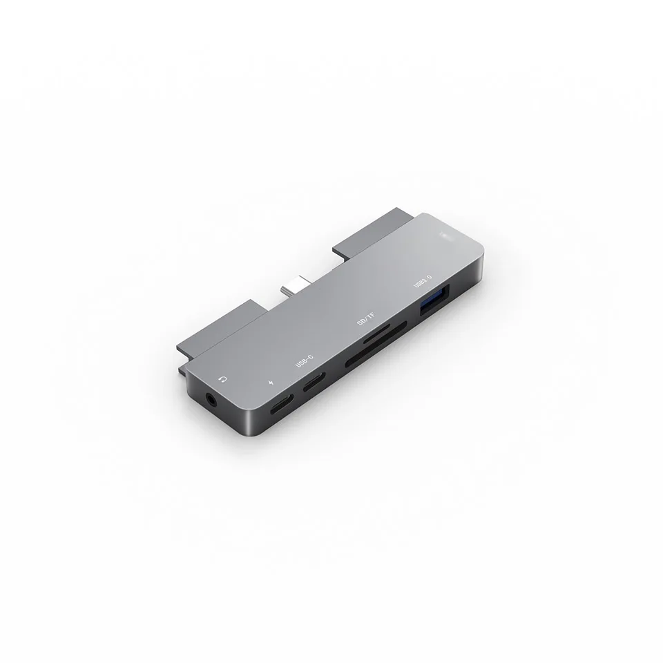 OUTMIX USB C Hub to 4K HDMI-compatible Adapter with USB-C PD USB3.0 3.5mm Jack Port USB Type C Dock for iPad Pro Macbook Pro/Air