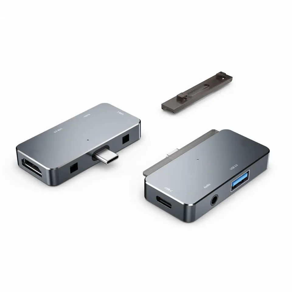 OUTMIX USB C Hub to 4K HDMI-compatible Adapter with USB-C PD USB3.0 3.5mm Jack Port USB Type C Dock for iPad Pro Macbook Pro/Air