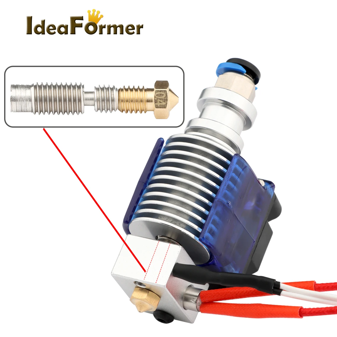 New Upgraded V6 Hotend Kit 1.75mm 12V/24V Bowden Extruder Print Head Remote Long-distance J-head For E3D PT100 3D Printer Parts