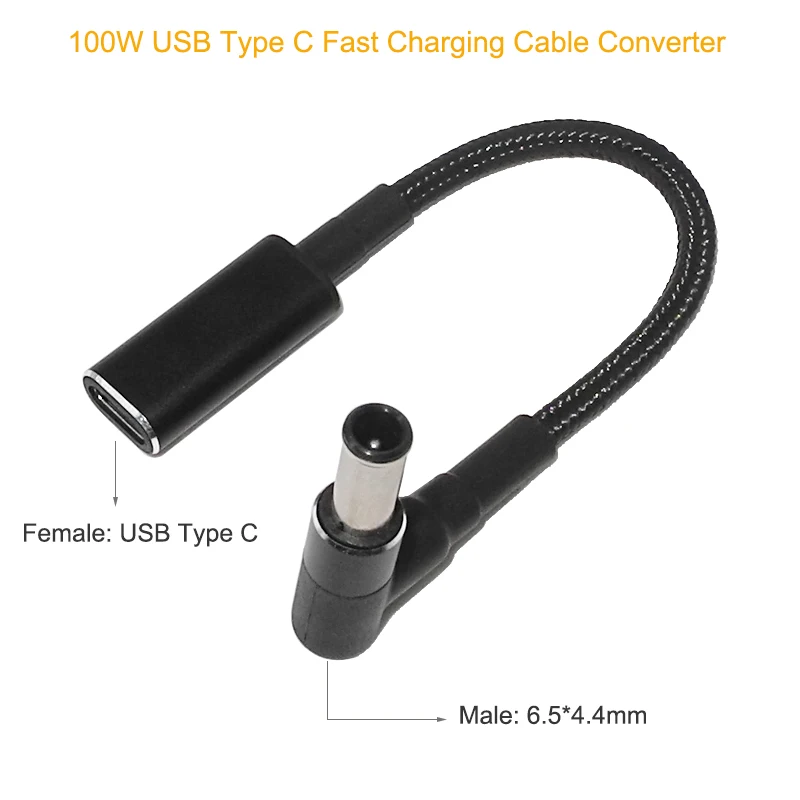 100W USB C PD to DC Universal Laptop Charger Converter Type C Fast Charging Adapter Cable Cord for Asus Lenovo Hp Dell Laptop