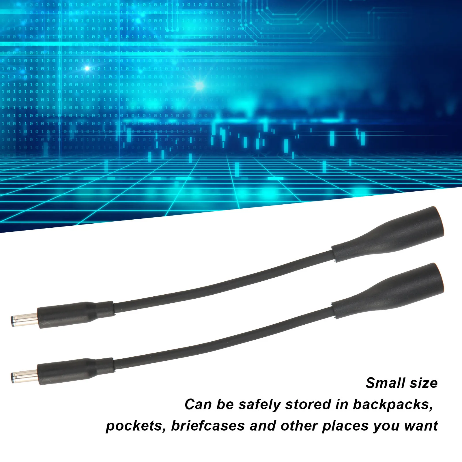 4pcs DC 7.4x5.0mm to 4.5x3.0mm Adapter Cable Plug and Play Portable Tip Adapter Connector Converter Cable for Dell Laptop