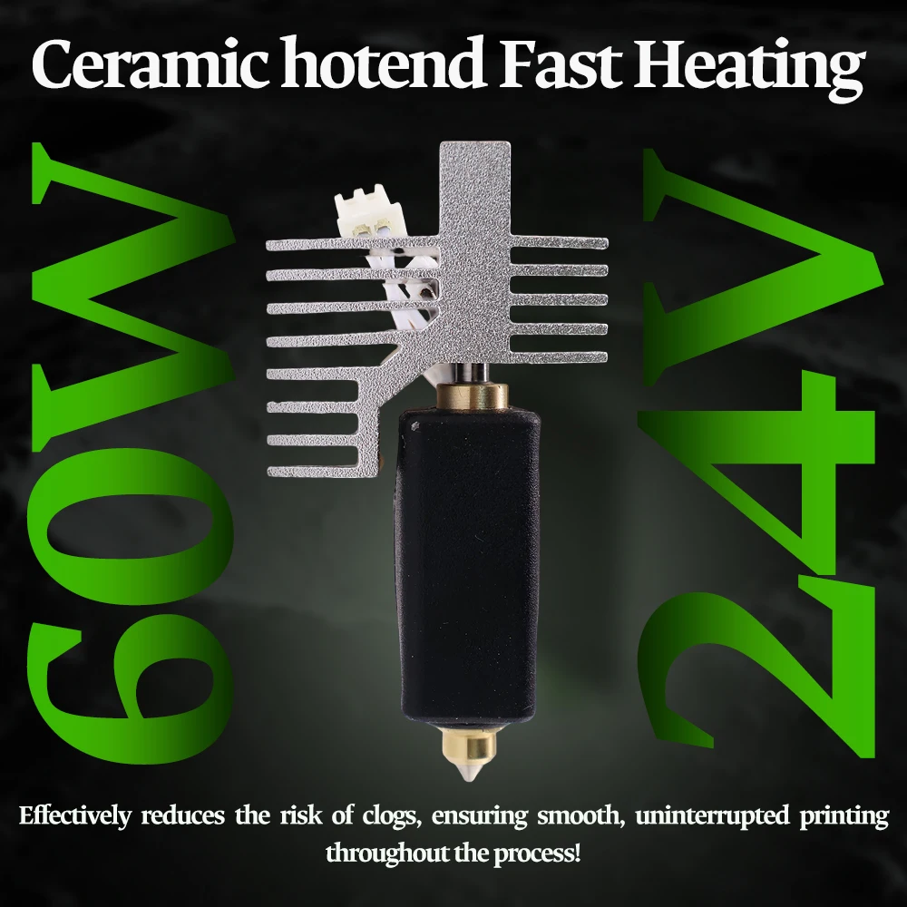 Upgrade Elegoo CC Hotend 0.2/0.4/0.6/0.8mm Assembled Extruder Hotend Kit for Elegoo Centauri Carbon Hot End / Centauri Nozzle