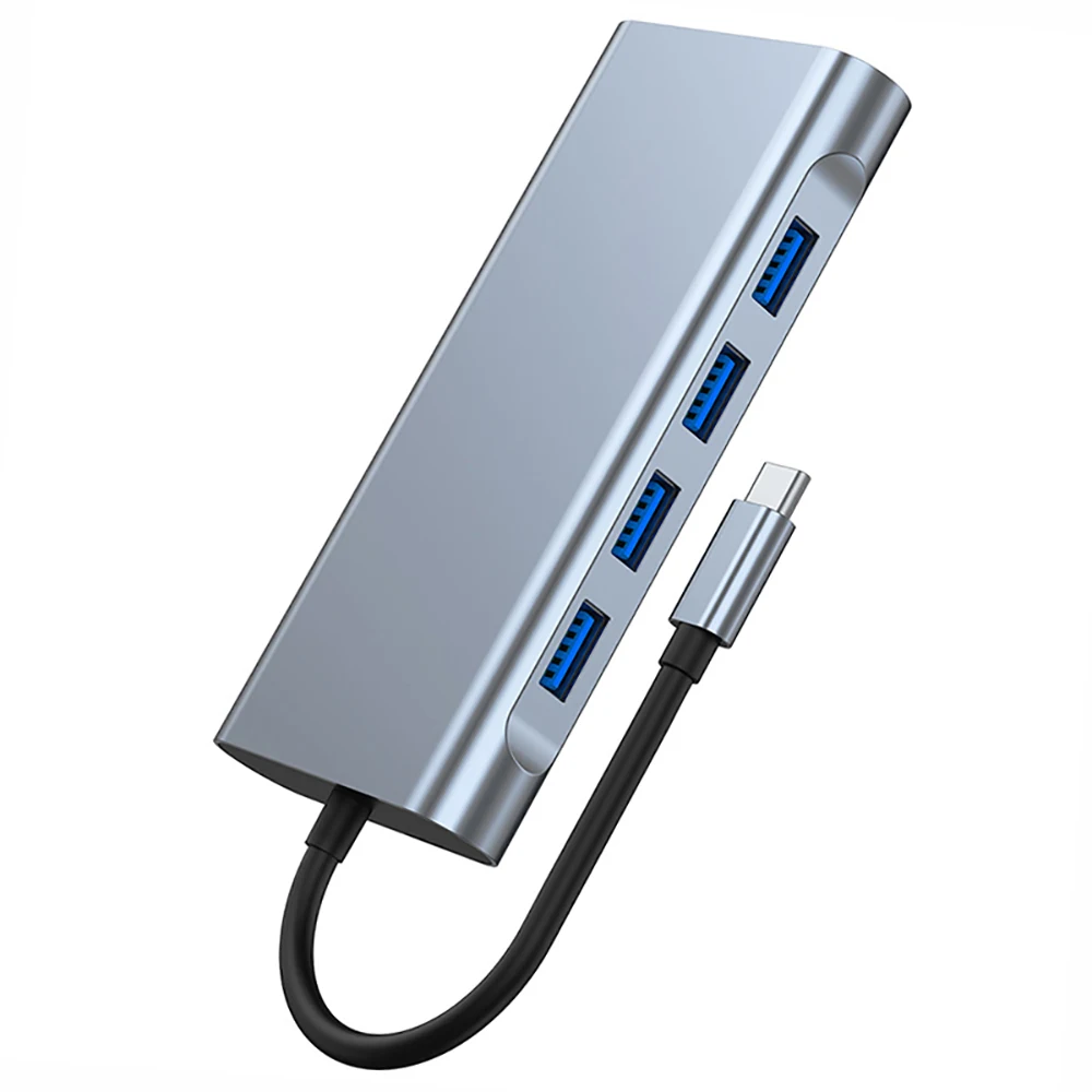 11-in-1 Type-C Docking Station USB 3.0 HUB USB C Splitter Type C to 4K HDMI VGA PD RJ45 100M Network Adapter for Laptop Macbook