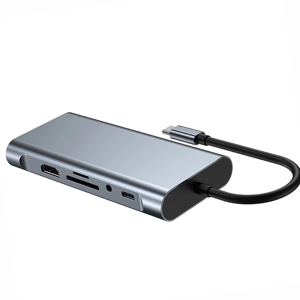 11-in-1 Type-C Docking Station USB 3.0 HUB USB C Splitter Type C to 4K HDMI VGA PD RJ45 100M Network Adapter for Laptop Macbook