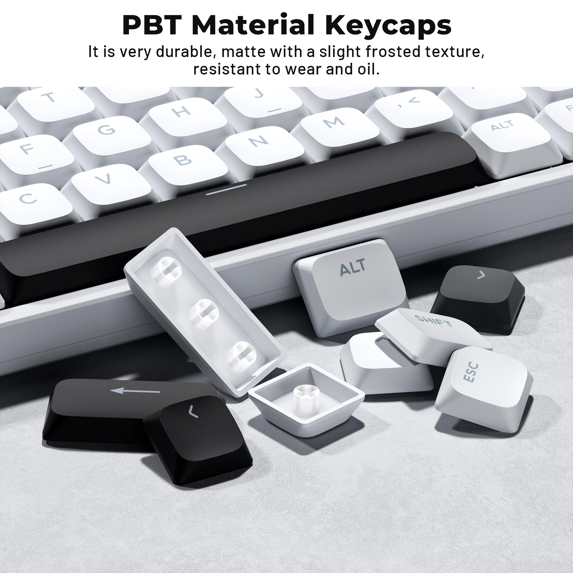 XVX 127Keys Low Profile Keycaps Double-Shot Shine Through Key Cap Set Game Mechanical Keyboard Skyline Key Caps