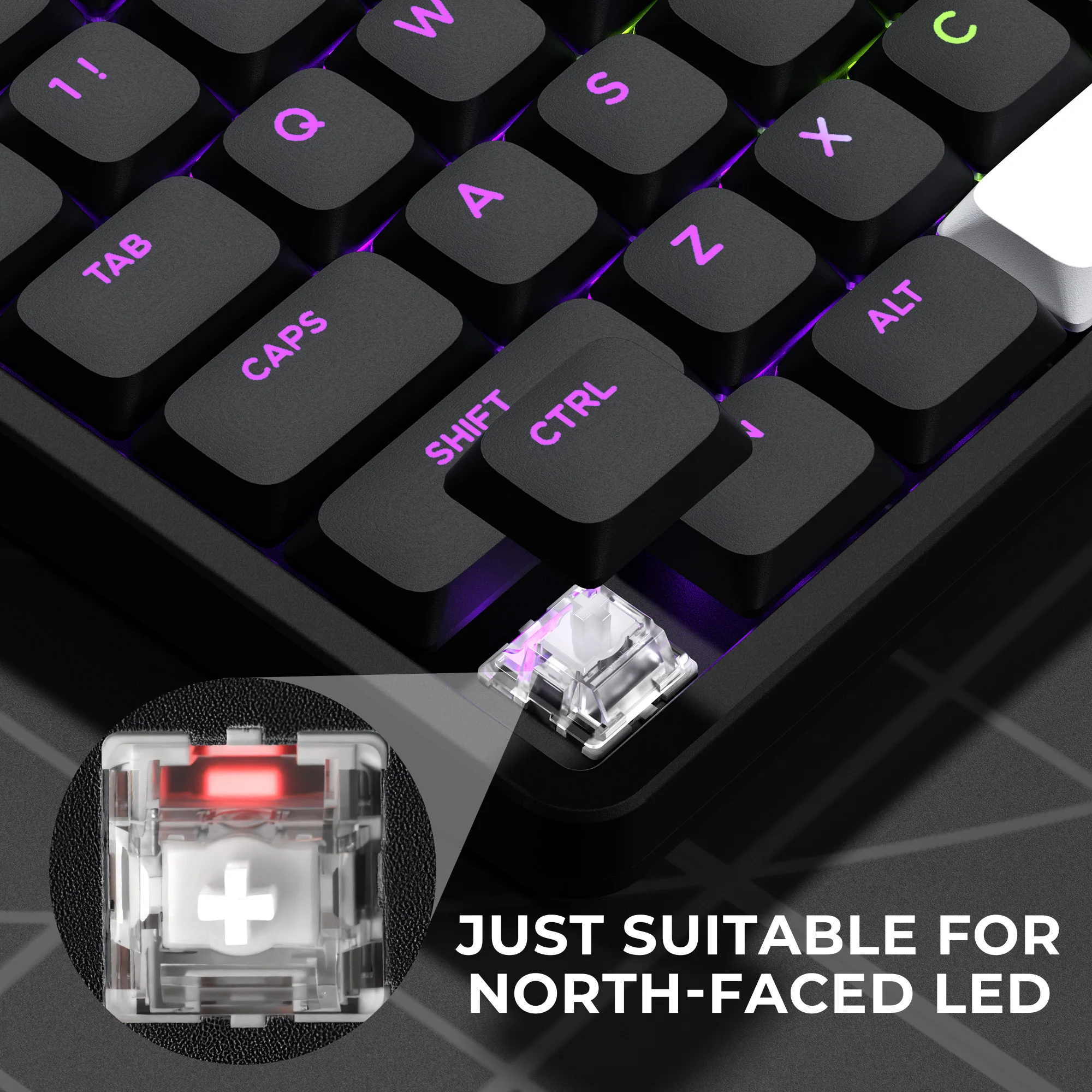 XVX 127Keys Low Profile Keycaps Double-Shot Shine Through Key Cap Set Game Mechanical Keyboard Skyline Key Caps