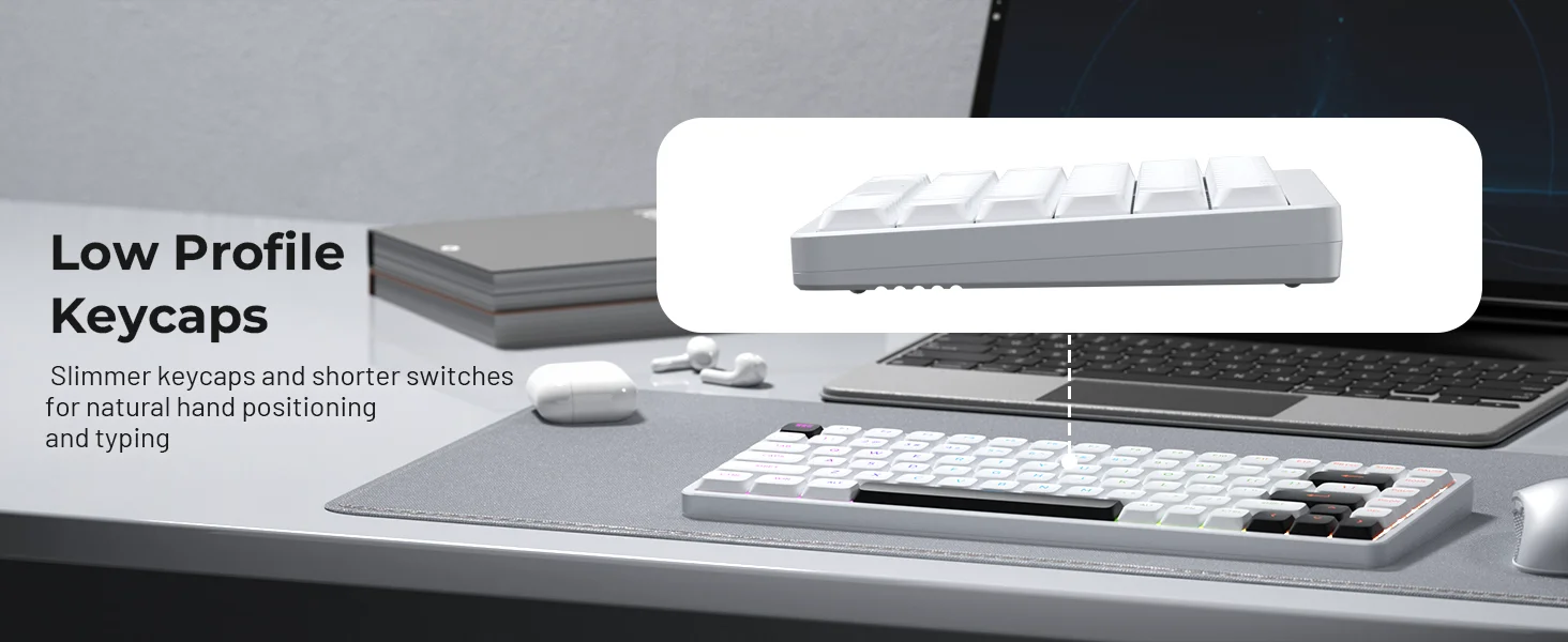XVX 127Keys Low Profile Keycaps Double-Shot Shine Through Key Cap Set Game Mechanical Keyboard Skyline Key Caps