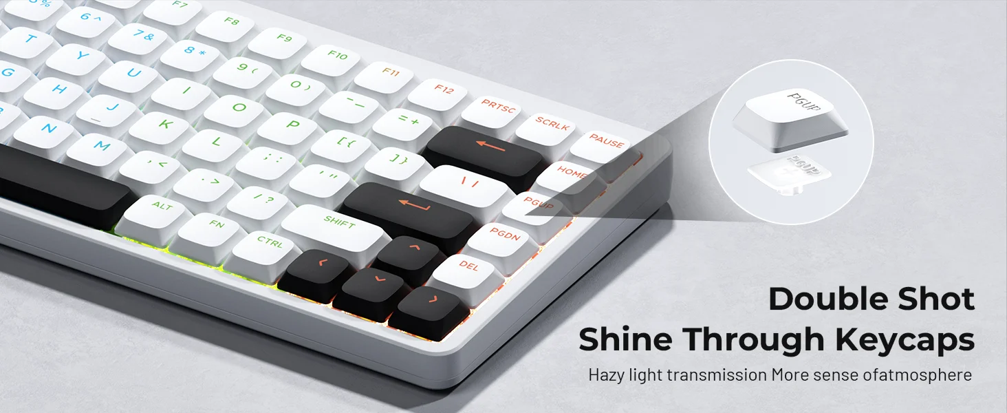 XVX 127Keys Low Profile Keycaps Double-Shot Shine Through Key Cap Set Game Mechanical Keyboard Skyline Key Caps