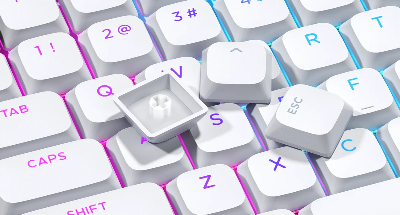 XVX 127Keys Low Profile Keycaps Double-Shot Shine Through Key Cap Set Game Mechanical Keyboard Skyline Key Caps