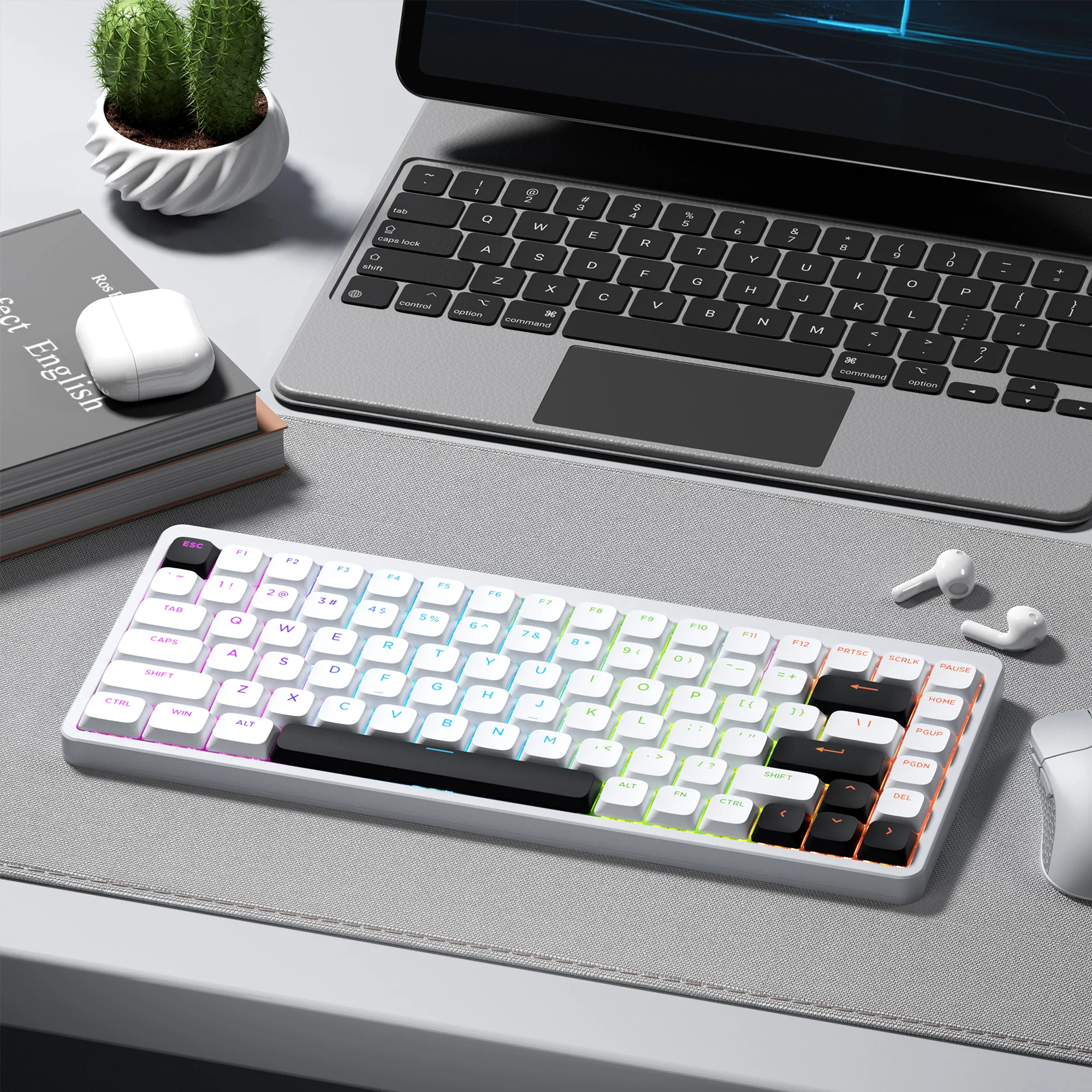 XVX 127Keys Low Profile Keycaps Double-Shot Shine Through Key Cap Set Game Mechanical Keyboard Skyline Key Caps