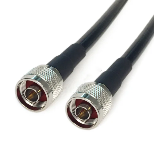 1pc LMR400 N To N Male plug Connector LMR-400 50-7 Coaxial Cable Extension Jumper Pigtail