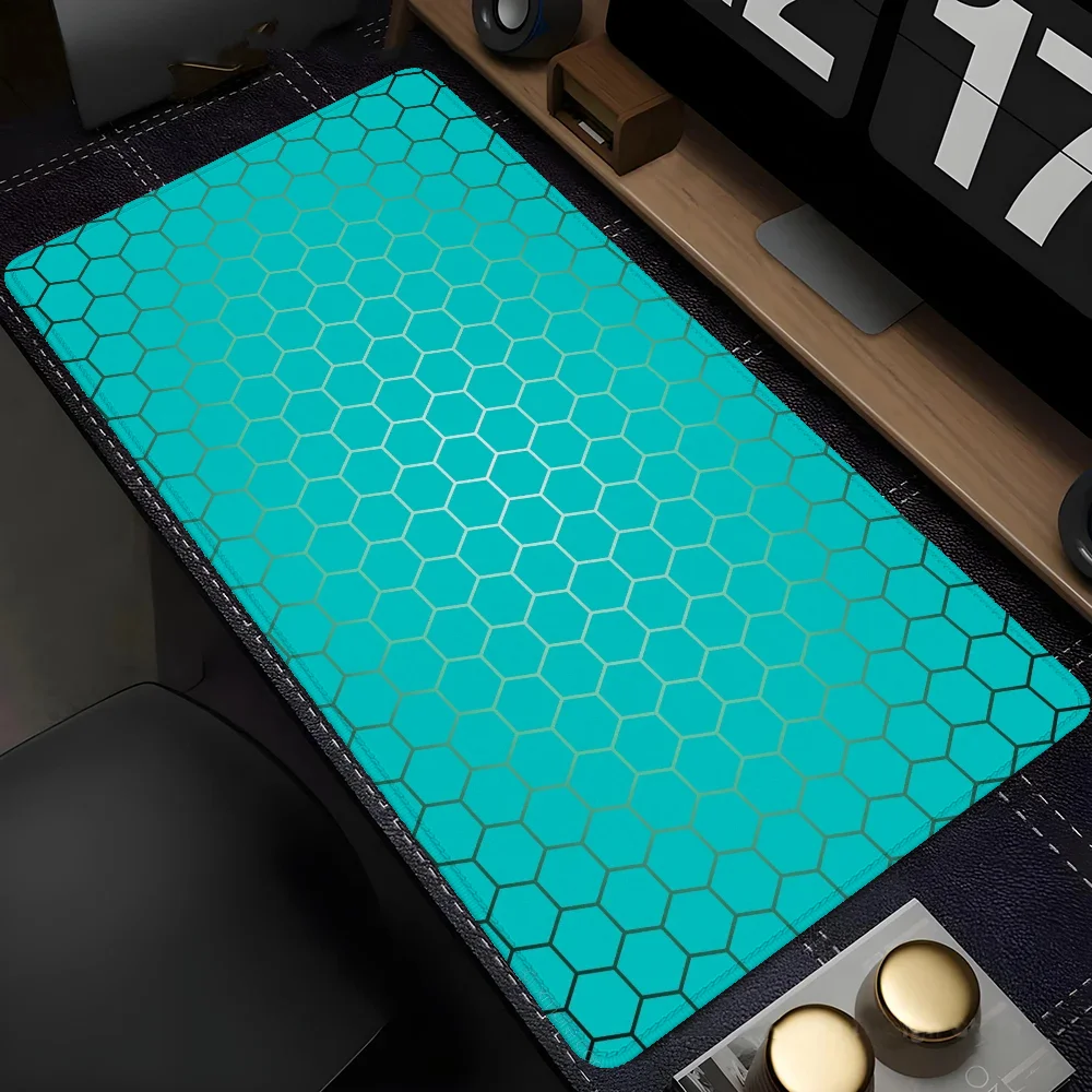 Geometric Office Accessories for Desk Mat Extended Pad Keyboard Gaming Pc Support Laptop Mouse Mats Cabinet Games Mousepad Anime