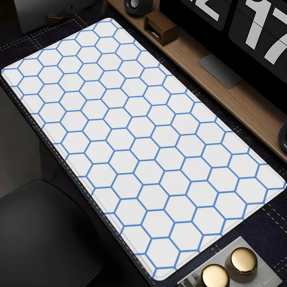 Geometric Office Accessories for Desk Mat Extended Pad Keyboard Gaming Pc Support Laptop Mouse Mats Cabinet Games Mousepad Anime