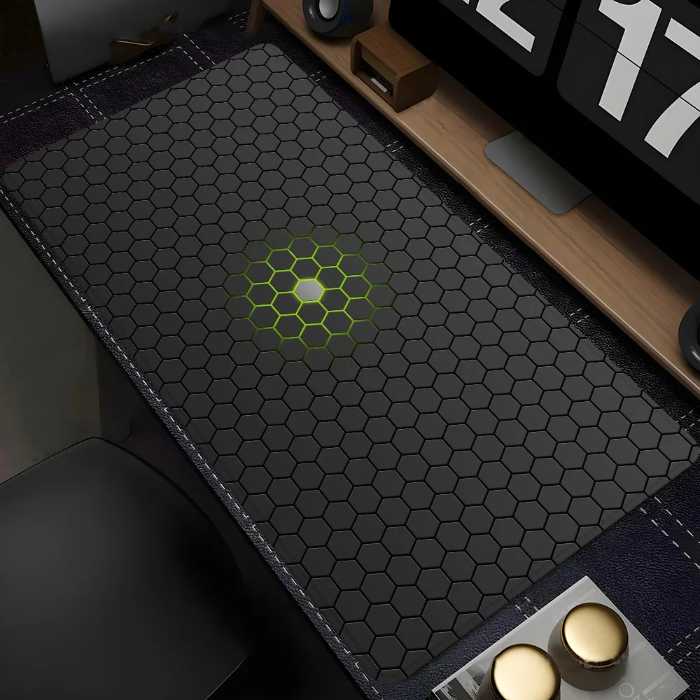 Geometric Office Accessories for Desk Mat Extended Pad Keyboard Gaming Pc Support Laptop Mouse Mats Cabinet Games Mousepad Anime