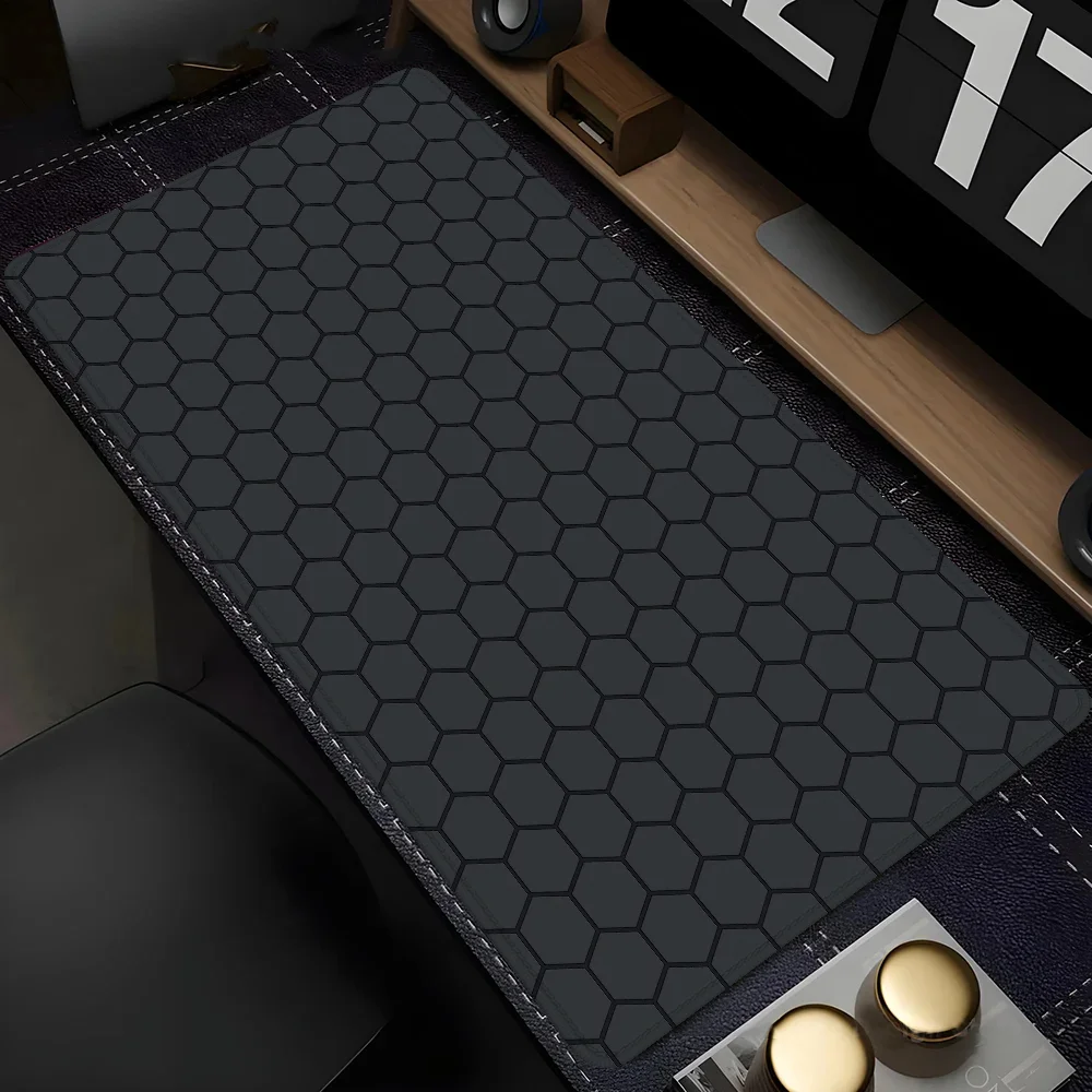 Geometric Office Accessories for Desk Mat Extended Pad Keyboard Gaming Pc Support Laptop Mouse Mats Cabinet Games Mousepad Anime