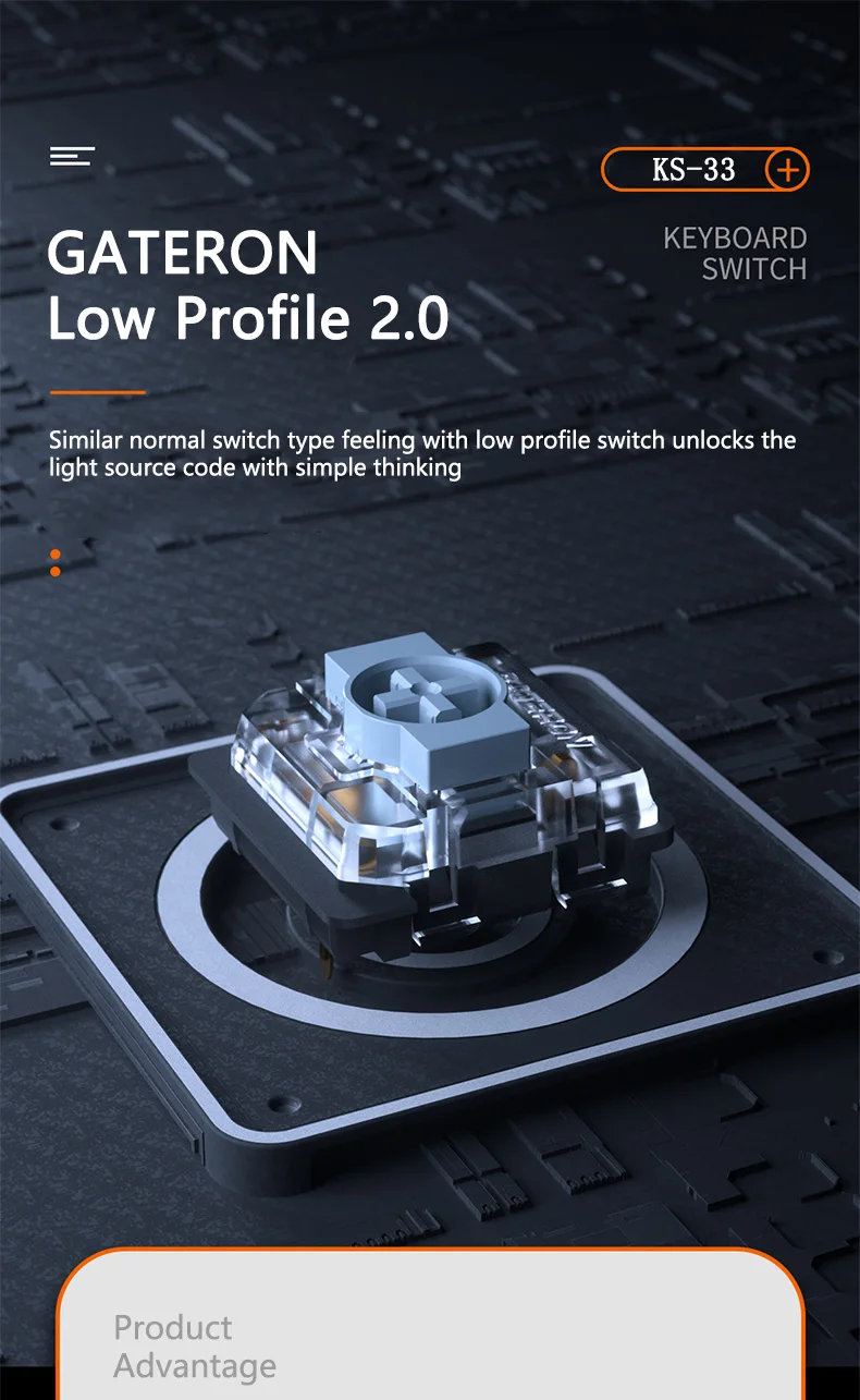 Gateron Low Profile Switch 2.0 Red Blue Brown Silver 3 pins for ultra-slim ultimate Mechanical Keyboard air75 air60 K1 K3 K7
