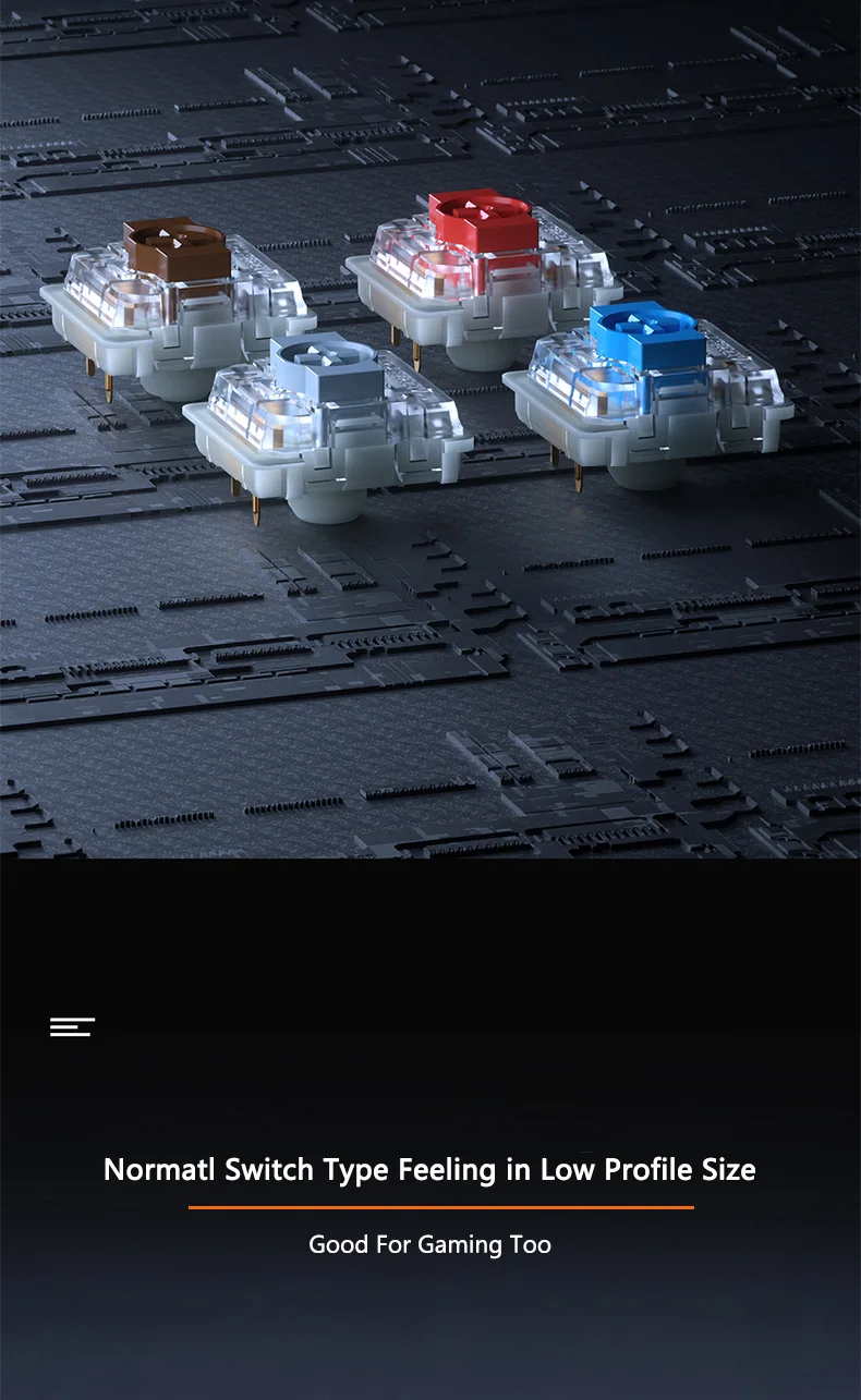 Gateron Low Profile Switch 2.0 Red Blue Brown Silver 3 pins for ultra-slim ultimate Mechanical Keyboard air75 air60 K1 K3 K7