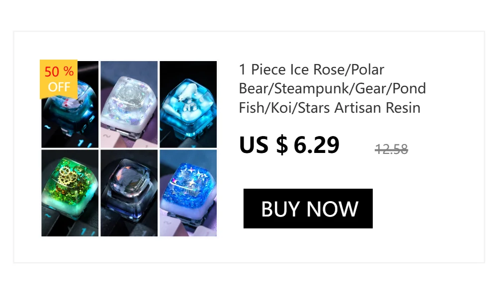 Personalized magnetic design Quake Artisan Resin Keycaps DIY For Mechanical Gaming Keyboard 3D Printing Cherry Mx Switch Keycap