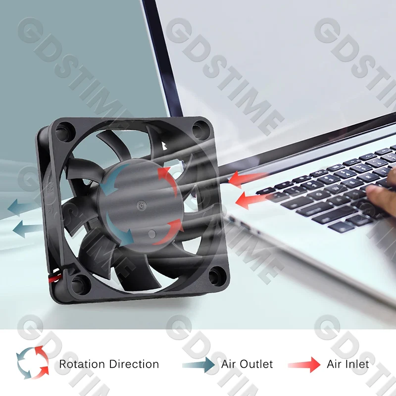 Gdstime 60MM Fan 24V 12V 5V Fan 60MMx15MM Brushless DC Exhaust Axial Cooling Fan 6cm 6015 Cooler for PC Equipment CPU Cooling