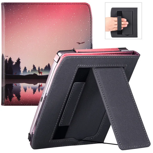 For Pocketbook Era Case PB700 Flip Stand Cover 7 inch with Hand Strap Auto Wake Sleep E-Book PU Leather Cover 7'' 2022 Funda