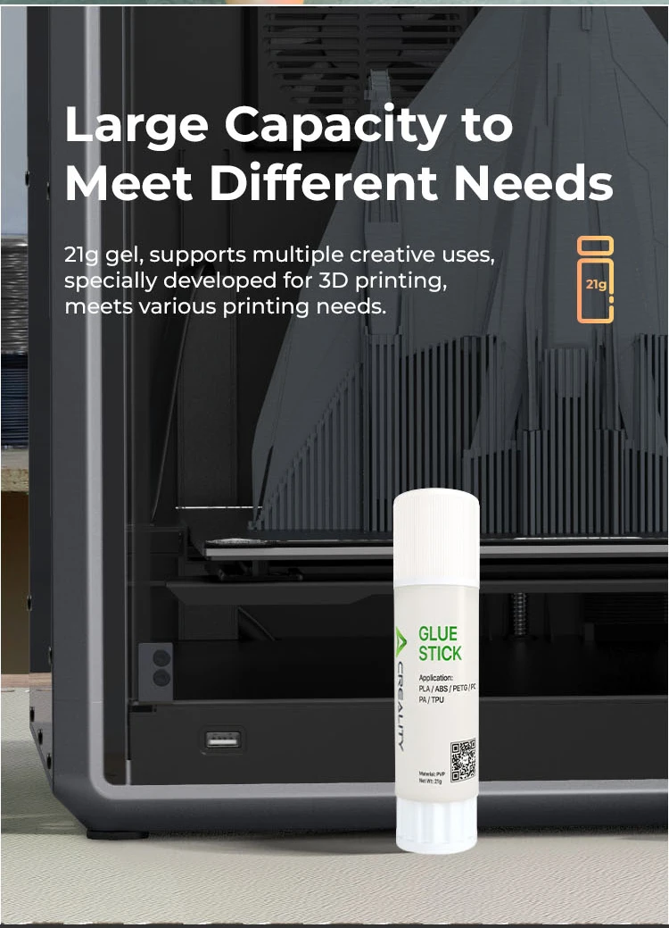 Creality Glue Stick for Build Plate 21g Maintained Constant Adhesion Application PLA/ABS/PETG/PC/PA/TPU