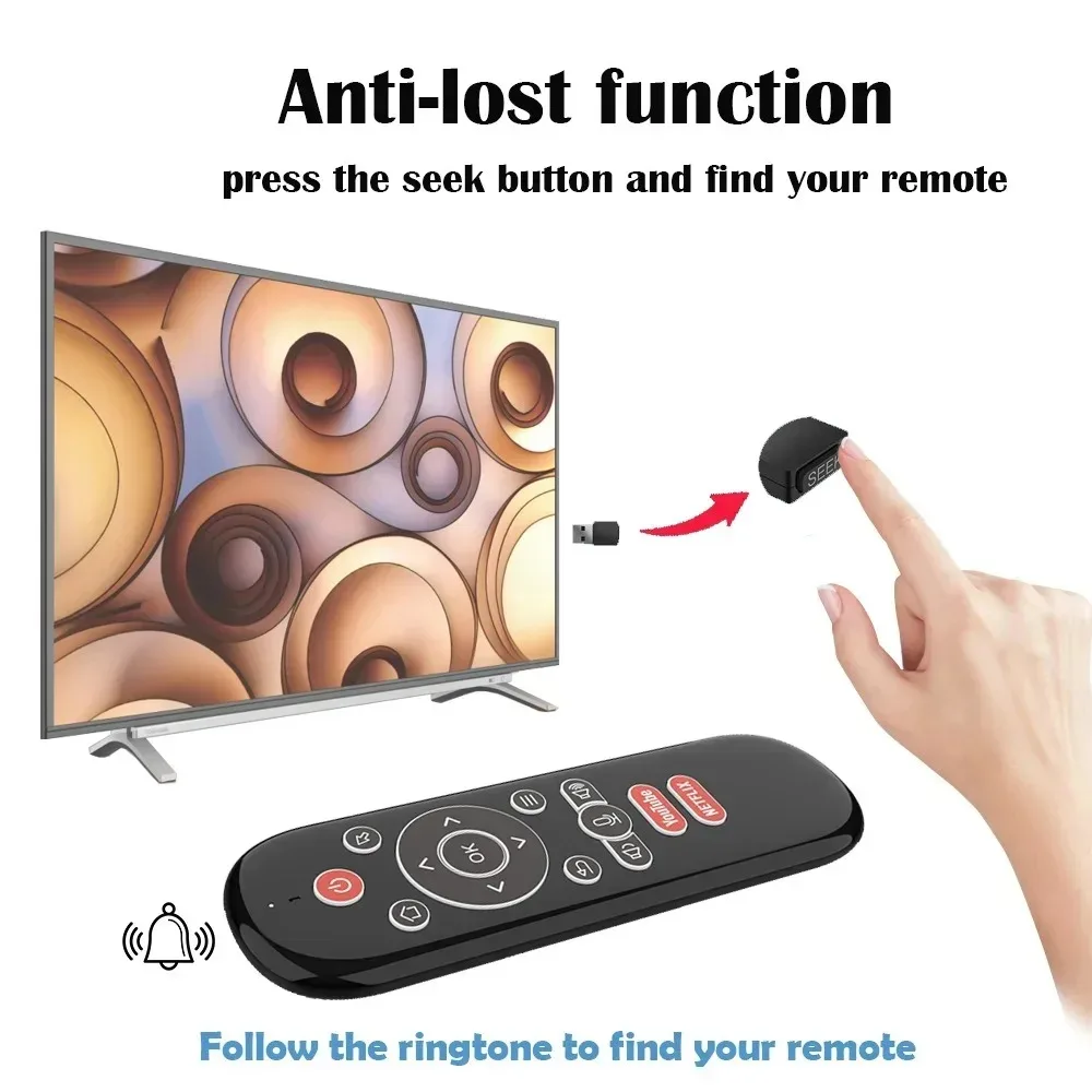 2.4G Wireless Gyroscope Air Mouse Voice Remote Control Mini Keyboard IR Learning Backlit Transmitter for Android Smart TV Box PC