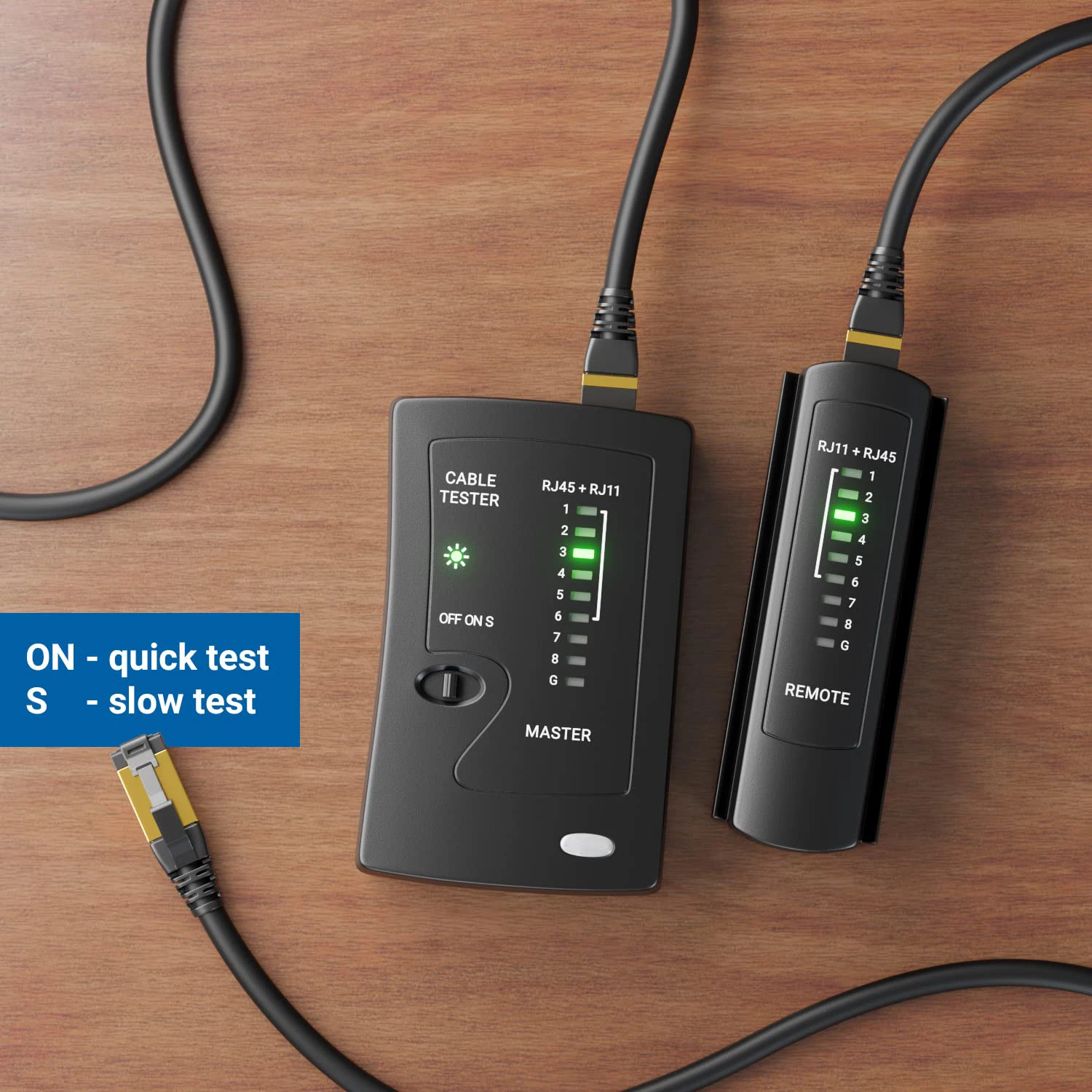 ZoeRax Network Ethernet Cable Tester for LAN RJ45 Cat5 Cat5e Cat6 Cat6a Cat7 UTP/Shielded Cable and RJ11 RJ12