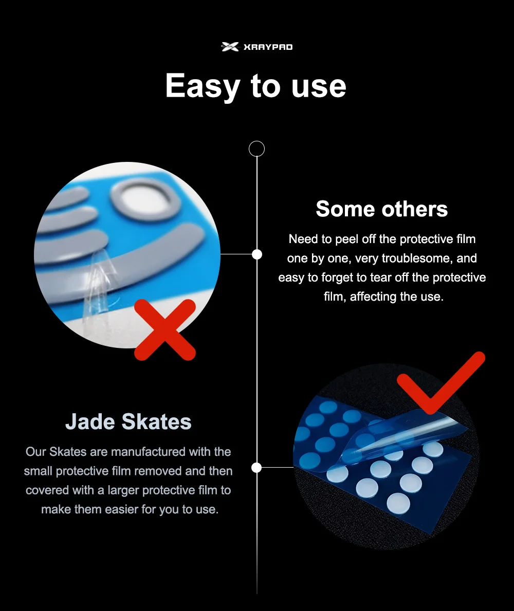 X-Raypad Jade Speed DIY Mouse Skates – Universal D6.5mm Dots