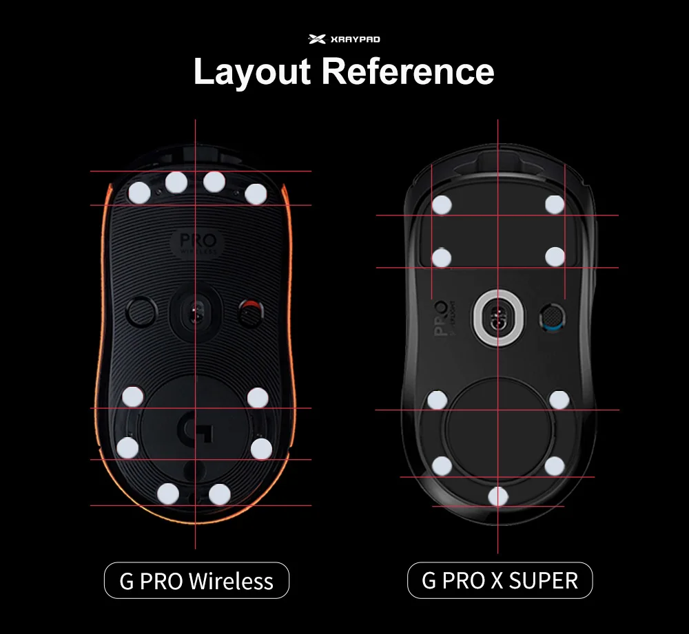 X-Raypad Jade Speed DIY Mouse Skates – Universal D6.5mm Dots