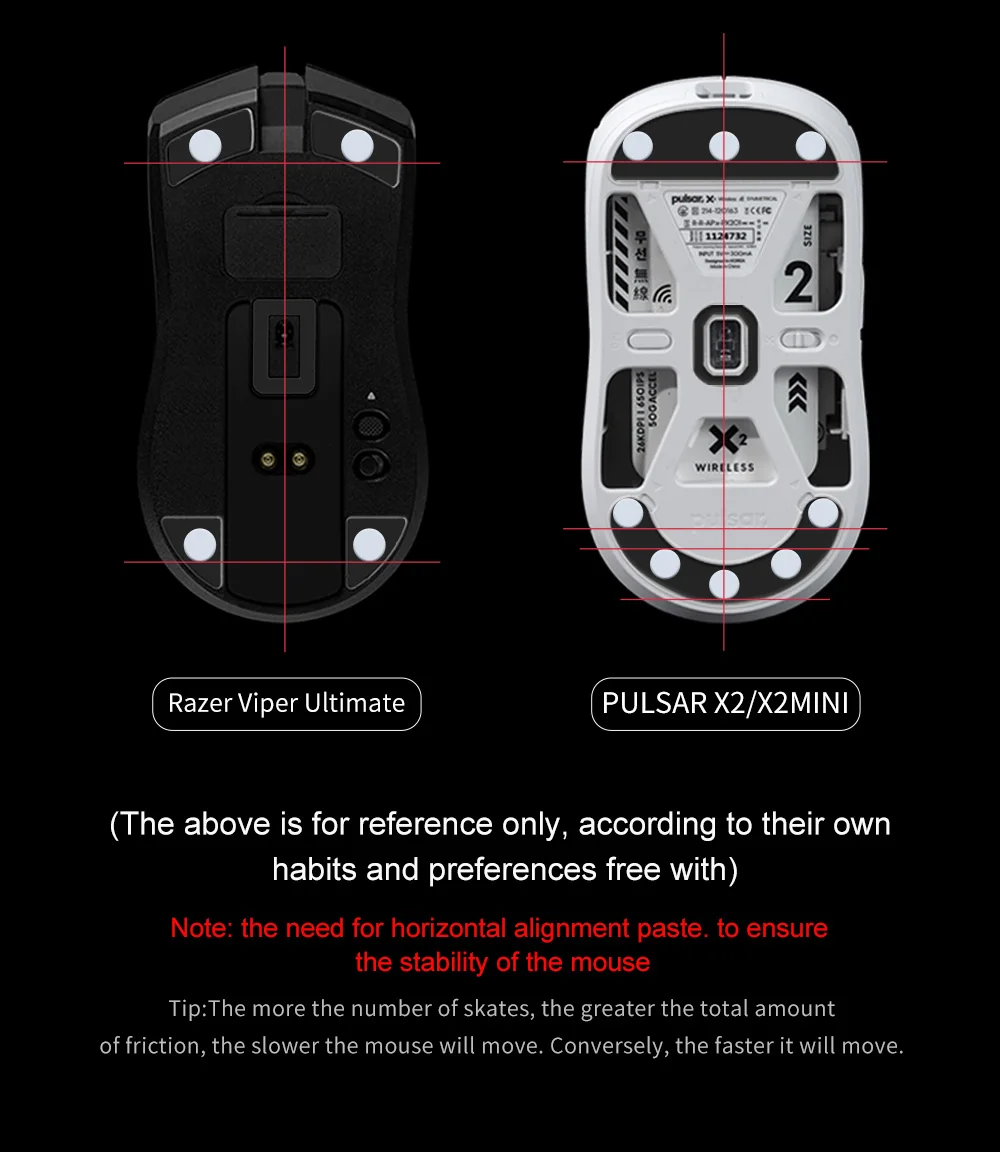 X-Raypad Jade Speed DIY Mouse Skates – Universal D6.5mm Dots