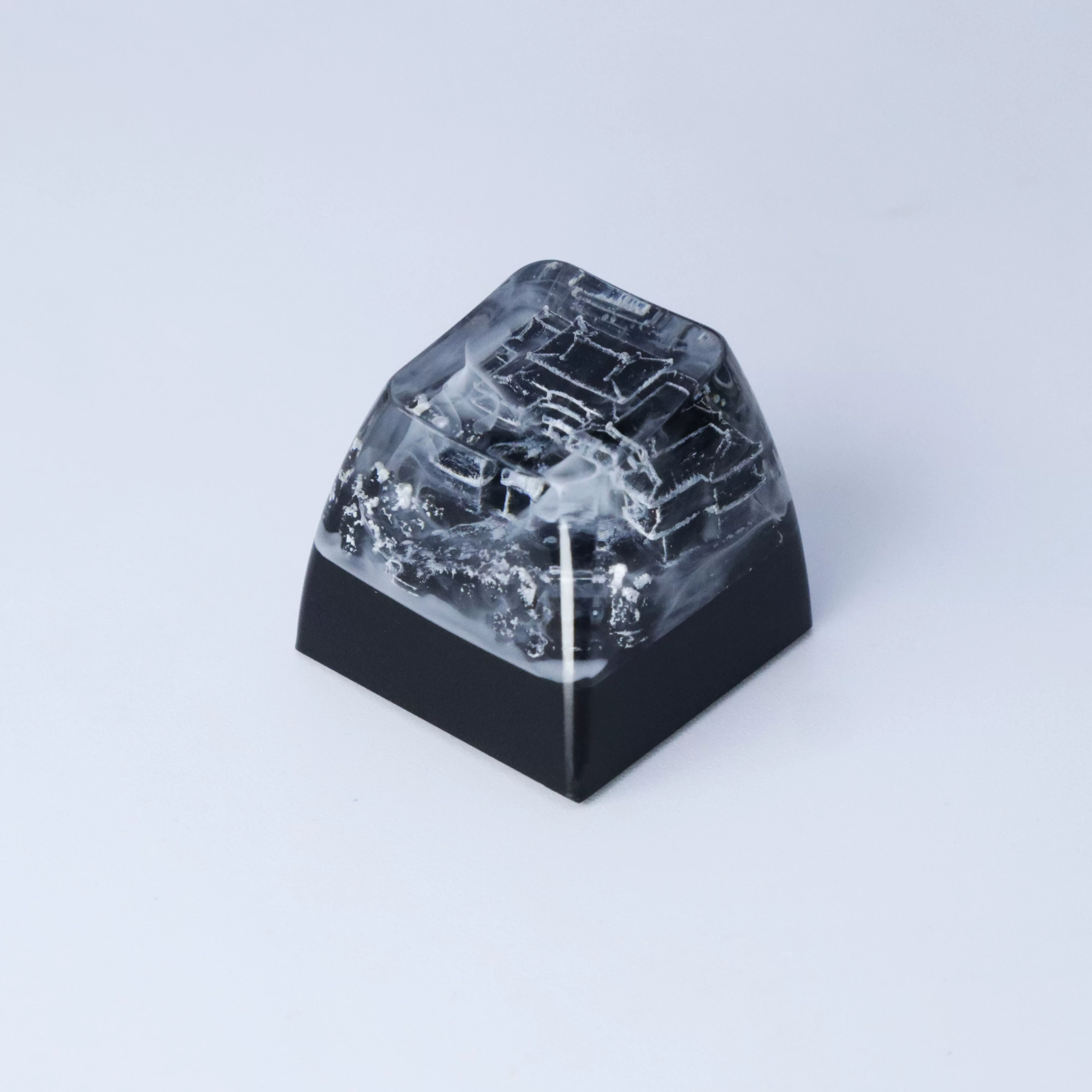 Mechanical Keyboard DIY Resin Drip Glue Snow Mountain Keycap Cross Shaft Custom ESC Gift List Fuji Mountain Transparent Keycap