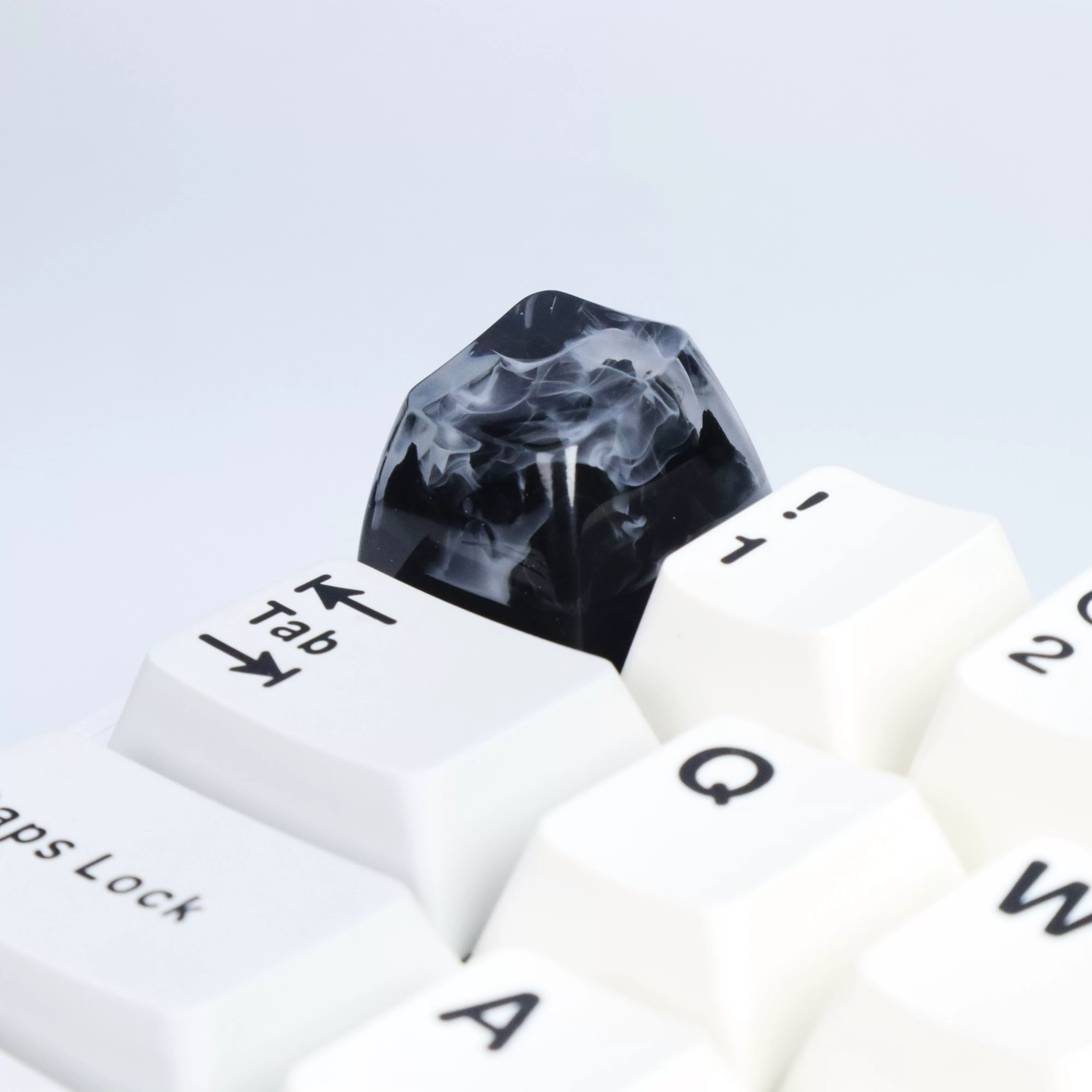 Mechanical Keyboard DIY Resin Drip Glue Snow Mountain Keycap Cross Shaft Custom ESC Gift List Fuji Mountain Transparent Keycap