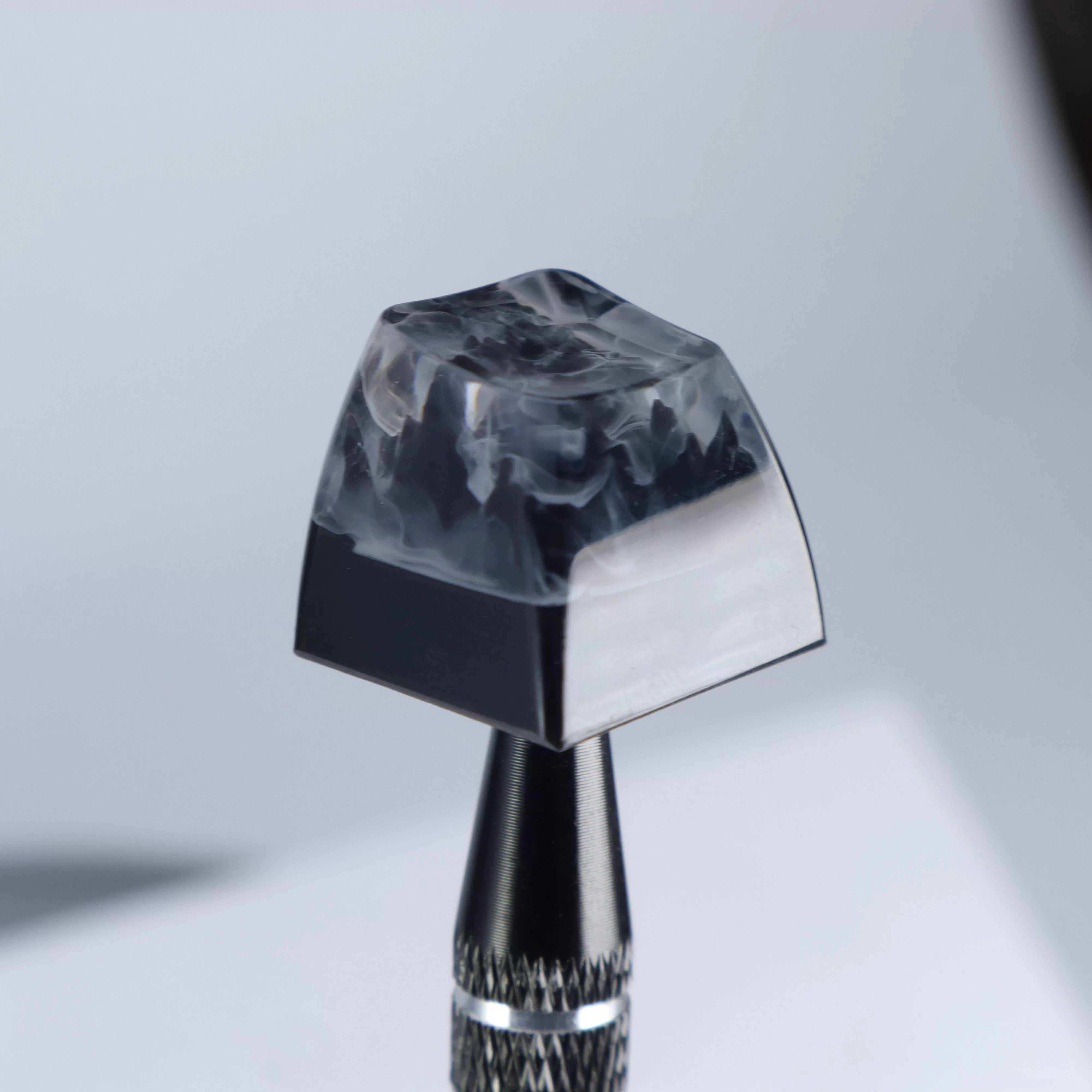 Mechanical Keyboard DIY Resin Drip Glue Snow Mountain Keycap Cross Shaft Custom ESC Gift List Fuji Mountain Transparent Keycap