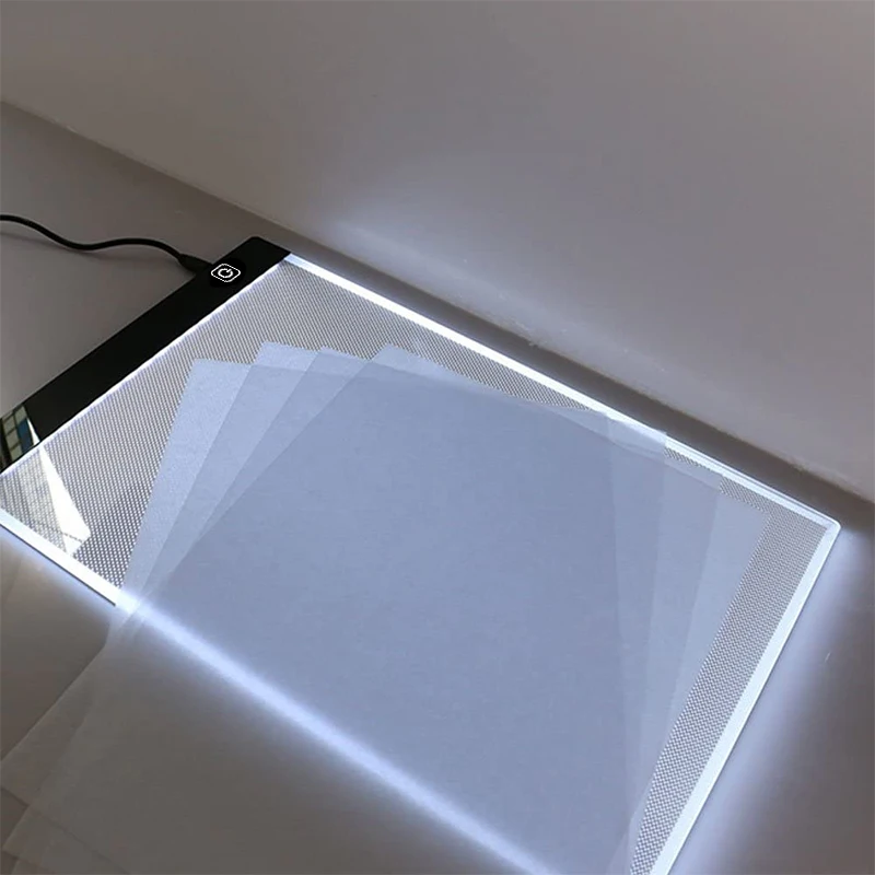 A4/A5 Three Level Dimmable Led Light Pad Drawing Board Pad Tracing Light Box Eye Protection Easier for Diamond Painting