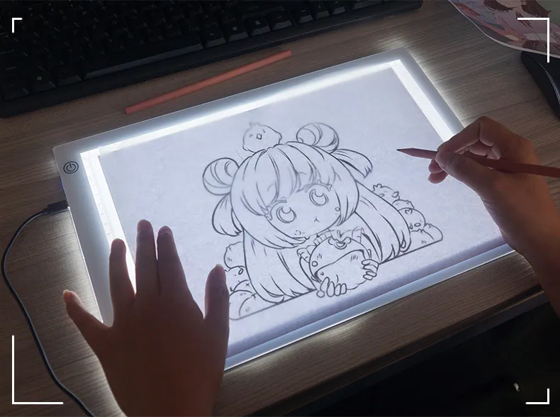 A4/A5 Three Level Dimmable Led Light Pad Drawing Board Pad Tracing Light Box Eye Protection Easier for Diamond Painting