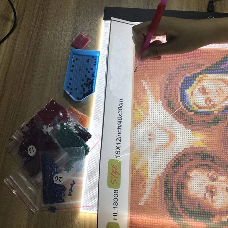 A4/A5 Three Level Dimmable Led Light Pad Drawing Board Pad Tracing Light Box Eye Protection Easier for Diamond Painting