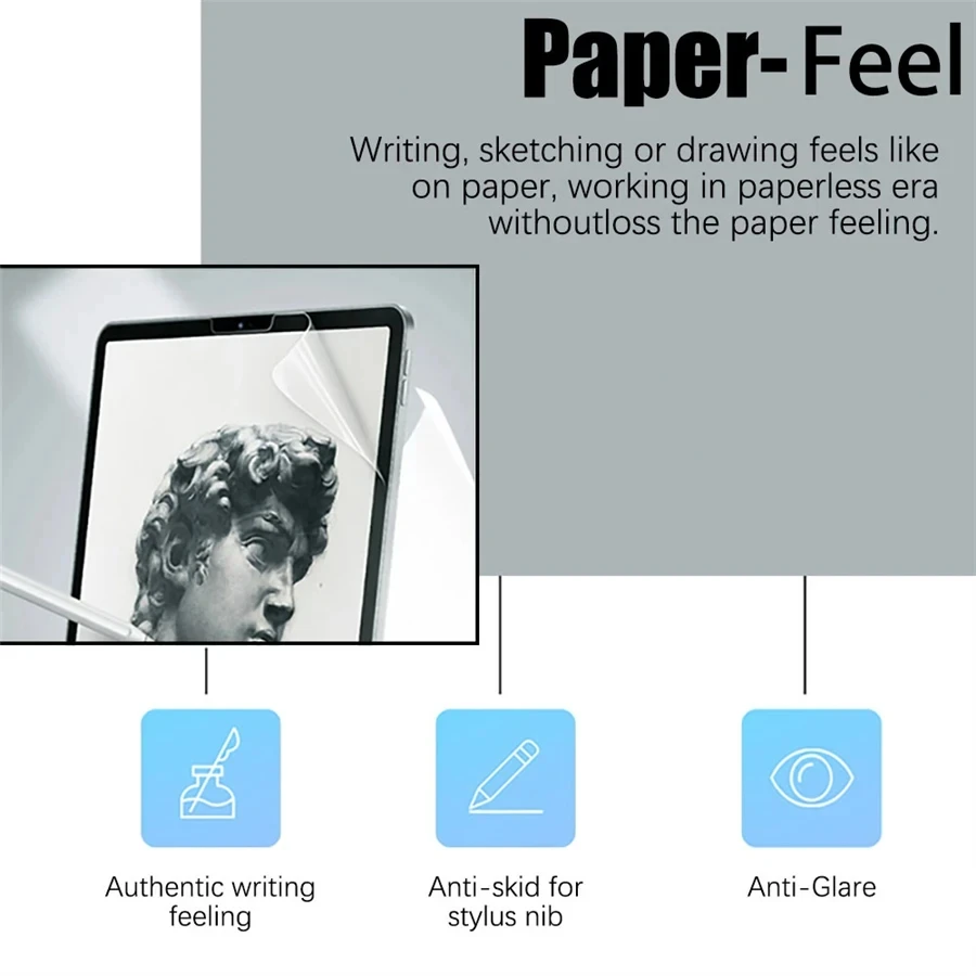 3Pcs Paper Feel Like Screen Protector for Lenovo tab M10 1st 2nd Pro 3rd Plus Gen M11 P12 Pro P11 No Glass
