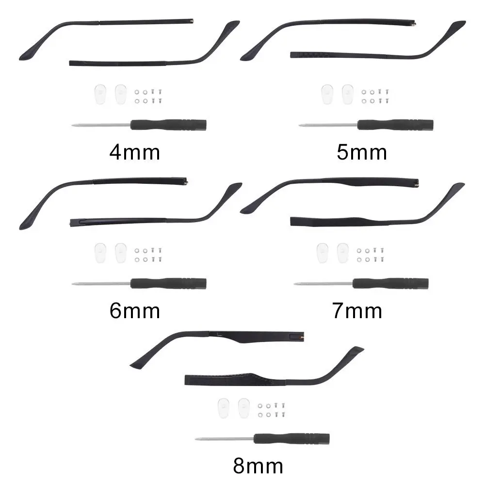 1 Pair Single Tooth Eyeglasses Temple Arm Single Tooth TR90 Eyeglasses Replacement Leg Repair Eyewear Tool Accessories