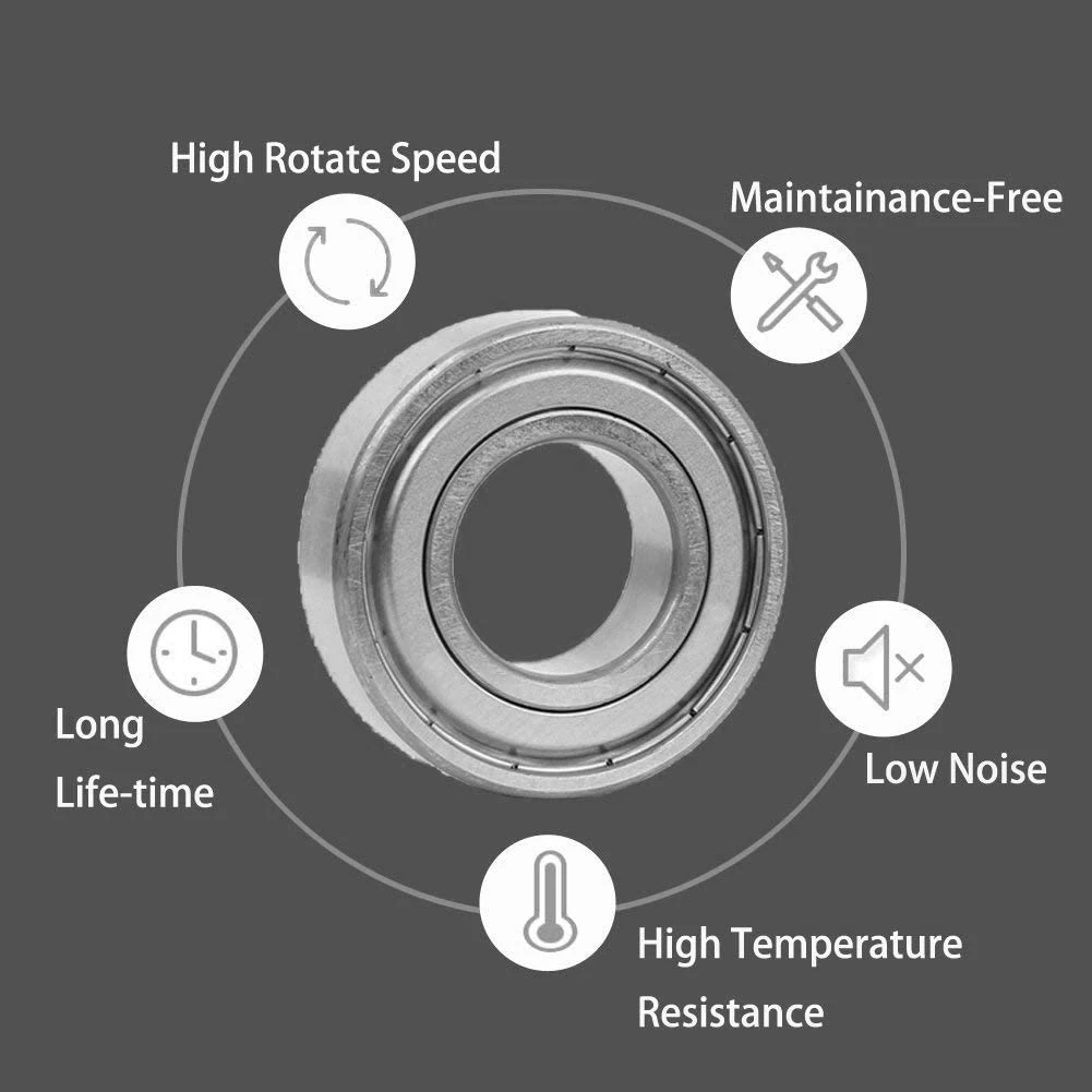 10-40Pcs Ball Bearings 608ZZ 623ZZ 626ZZ 687ZZ 607ZZ Deep Groove Miniature Bearings for Skateboard Scooter 3D Printers Bearings