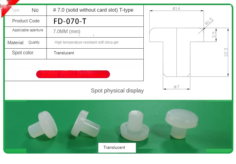 Silicone Plug Rubber Stopper Eyelet Damping High Elasticity Protective 3mm4mm5mm6mm8mm9mm10mm12mm14mm16mm Anti-collision Sealing