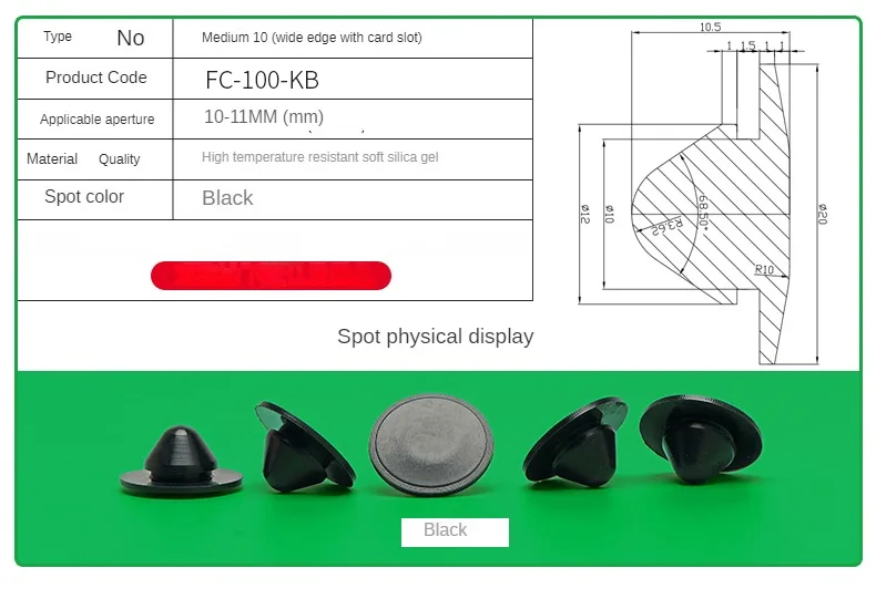 Silicone Plug Rubber Stopper Eyelet Damping High Elasticity Protective 3mm4mm5mm6mm8mm9mm10mm12mm14mm16mm Anti-collision Sealing